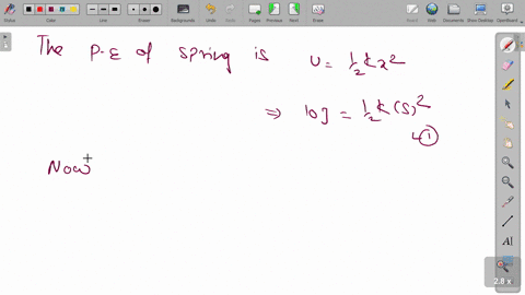 the-potential-energy-of-a-certain-spring-when-stretched-through-distance-s-is-10-joules-the-amount-o