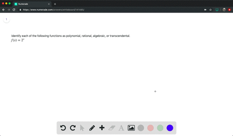 identify-each-of-the-following-functions-as-polynomial-rational-algebraic-or-transcendental-fx2x