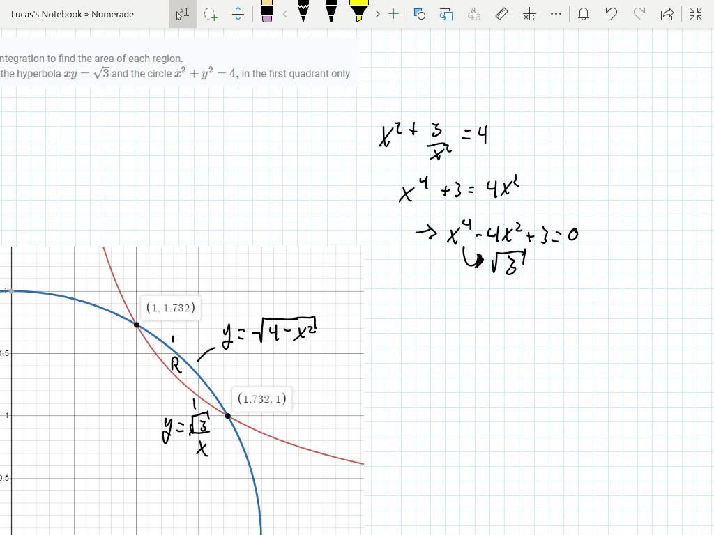 solved-find-the-area-in-the-first-quadrant-above-the-hyperbola-x-y-12-and-inside-the-circle-x-2