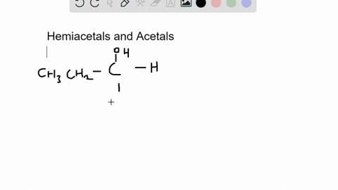 SOLVED:Draw the hemiacetal and then the acetal formed in each reaction ...
