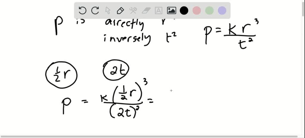 SOLVED:Suppose p varies directly as r^3 and inversely as t^2 . If r is ...