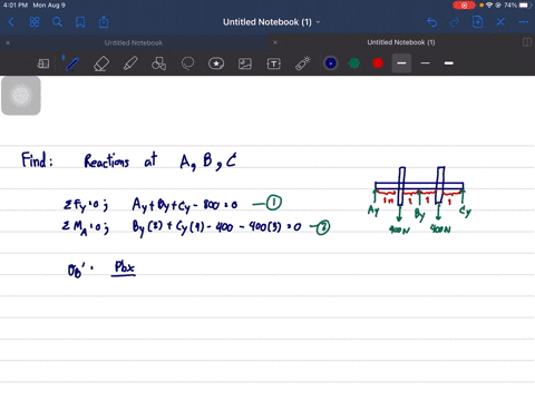 determine-the-reactions-at-the-bearing-supports-a-b-and-c-of-the-shaft-then-draw-the-shear-and-momen