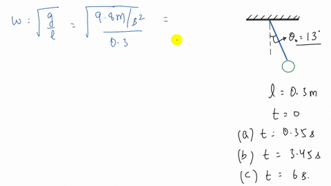ii-a-simple-pendulum-is-030-mathrmm-long-at-t0-it-is-released-from-rest-starting-at-an-angle-of-13ci