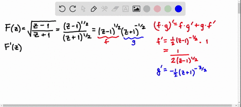 7-46-find-the-derivative-of-the-function-f-z-sqrt-frac-z-1-z-1