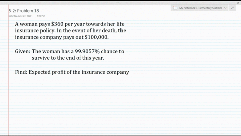 beginarrayltext-life-insurance-a-35-text-year-old-woman-purchases-a-100000-text-term-life-insurance-