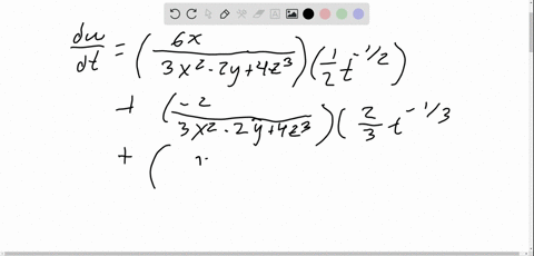 use-an-appropriate-form-of-the-chain-rule-to-find-dwdt-wln-left3-x2-2-y4-z3right-xt1-2-yt2-3-zt-2