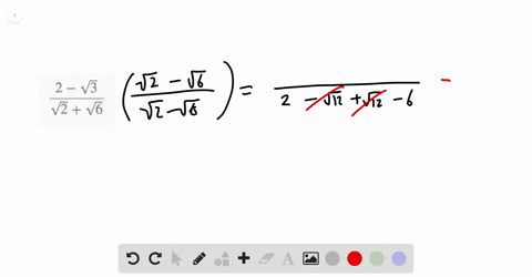 simplify-each-expression-by-rationalizing-the-denominator-see-example-7-frac2-sqrt3sqrt2sqrt6