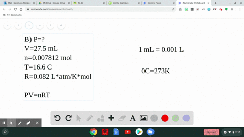 Solved Given The Following Sets Of Values For Three Of The Gas Variables Calculate The Unknown Quantity A P 7 4 Mathrm Mm Mathrm Hg V N 0 1021 Mathrm Mol T 26 2 Circ Mathrm C B P Mathrm Mm