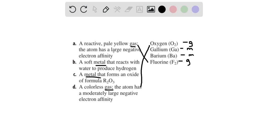 SOLVED:Match each element on the right with a set of characteristics on ...