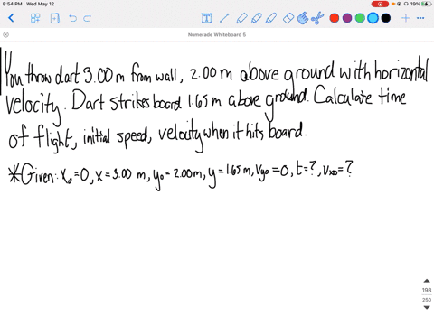 SOLVED:You are practicing throwing darts in your dorm. You stand 3.0 m ...