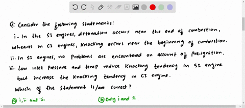 SOLVED:Consider the following statements: I. In the SI engines ...