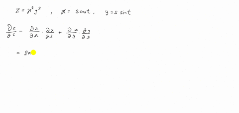 use-the-chain-rule-to-find-partial-z-partial-s-and-partial-z-partial-t-zx2-quad-xs-cos-t-quad-ys-sin