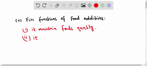 list-five-functions-of-food-additives