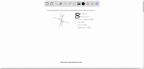 select-all-equations-that-represent-a-relationship-between-angles-in-the-figure-a-90-30b-b-30bac-c-a
