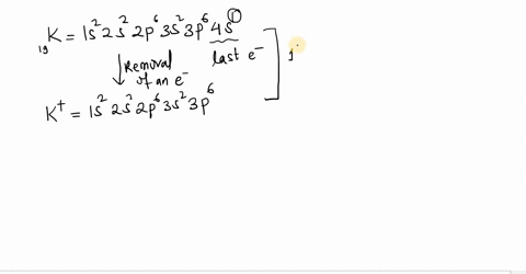 write-electron-configurations-to-show-the-first-two-ionization-steps-for-potassium-explain-why-the-s
