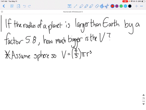 if-the-radius-of-a-planet-is-larger-than-that-of-farth-by-a-factor-of-58-how-much-bigger-is-the-volu