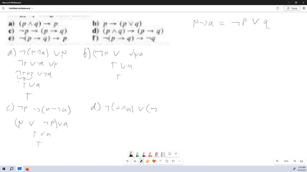 Show That Each Conditional Statement In Exercise 9 Is A Tautology ...