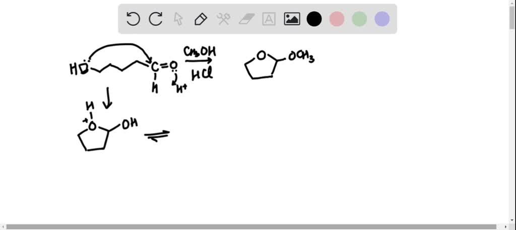 When 4 -hydroxybutanal is treated with methanol in the presence of an ...