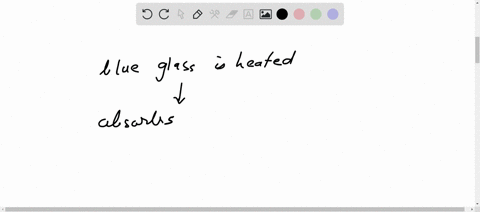 a-piece-of-blue-glass-heated-to-a-high-temperature-and-a-piece-of-red-glass-at-room-temperature-are-