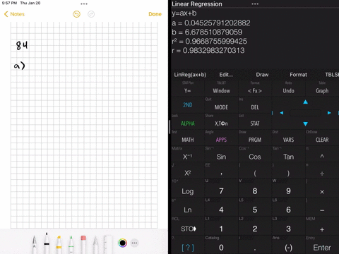use-a-graphing-utility-to-determine-the-least-squares-regression-line-for-the-given-data-the-data--2