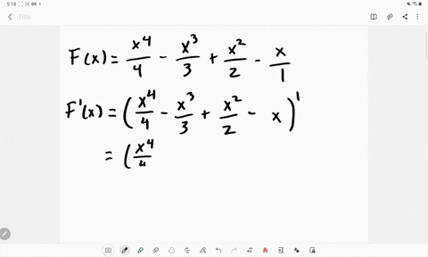 differentiate-fxfracx44-fracx33fracx22-fracx1