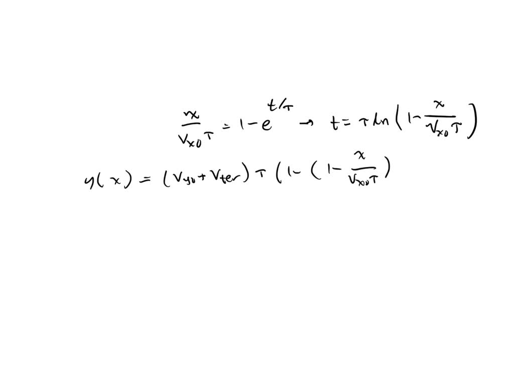 The two equations (2.36) give a projectile's position ( x, y ) as a ...