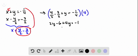 solve-the-system-by-either-the-substitution-or-the-elimination-method-leftbeginarrayl-xy-frac14-x-fr