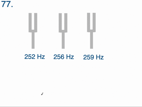 you-have-three-tuning-forks-with-frequencies-of-252-mathrmhz-256-mathrmhz-and-259-mathrmhz-what-beat
