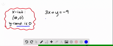 find-the-x-intercept-of-the-graph-of-the-equation-3-xy-9-a-3-b-3-c-9-d-9