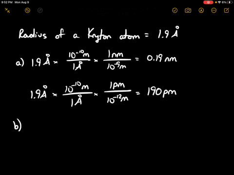 the-radius-of-an-atom-of-krypton-mathrmkr-is-about-19-aa-a-express-this-distance-in-nanometers-nm-an