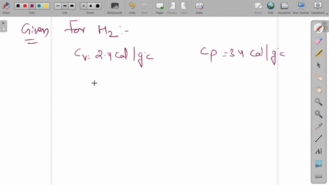 the-specific-heat-capacities-of-hydrogen-at-constant-volume-and-at-constant-pressure-are-2-cdot-4-ma