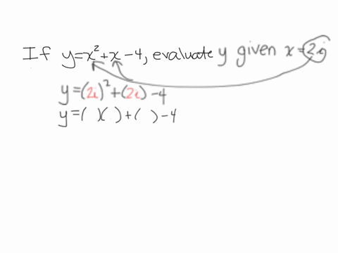 for-the-following-exercises-evaluate-the-algebraic-expressions-if-yx2x-4-evaluate-y-given-x2-i