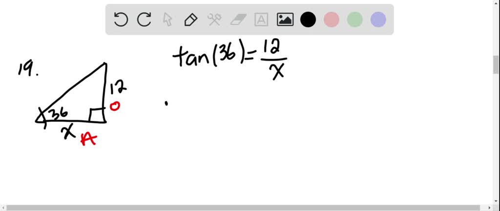 SOLVED:Find the side labeled x . In Exercises 17 and 18 state your ...