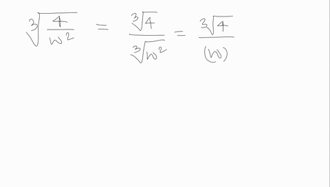SOLVED: For Exercises 31-58, rationalize the denominator. √((4)/(w^2 ...