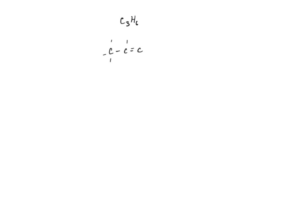 SOLVED:There are two different substances with the formula C3 H6. Draw ...