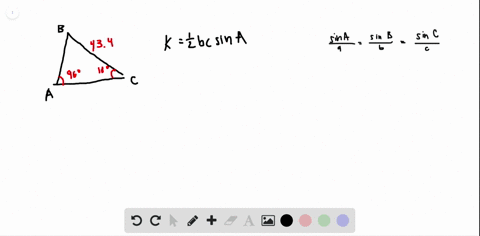 find-the-area-of-triangle-a-b-c-round-your-answer-to-the-nearest-tenth-m-angle-a96circ-m-angle-c18ci