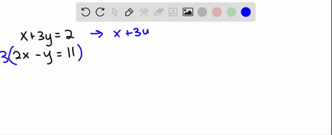 solve-each-system-using-the-elimination-method-beginaligned-x3-y-2-2-x-y-11-endaligned