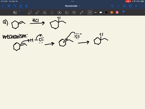 predict-the-major-product-and-show-the-complete-mechanism-for-each-electrophilic-reaction-below