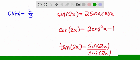if-cos-xfrac23-and-x-is-in-quadrant-i-then-find-exact-values-for-without-solving-for-x-a-sin-2-x-b-c