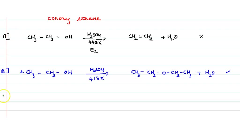 SOLVED:Ethoxy ethane is obtained as a major product in the reaction: (A ...