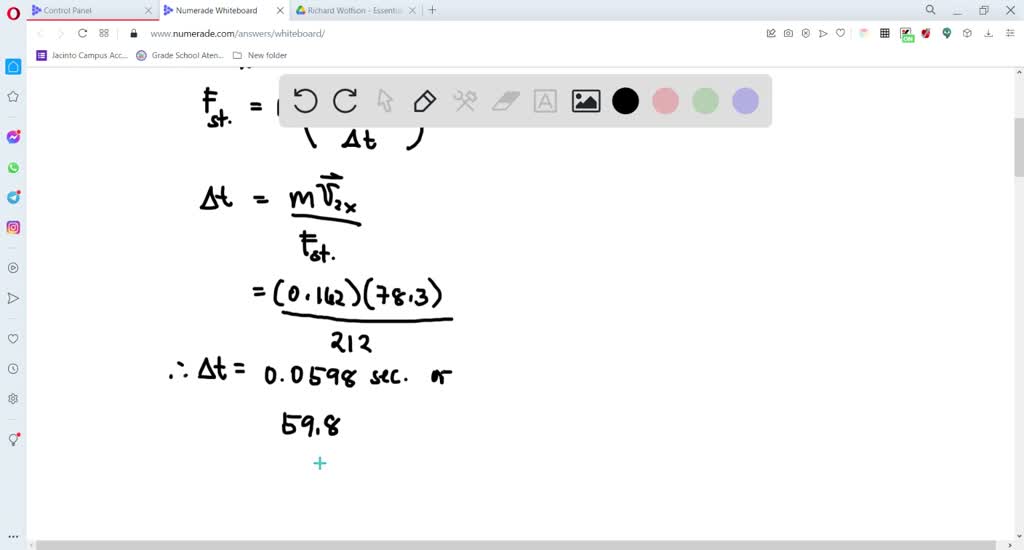 SOLVED A hockey player whacks a 162g puck with her stick, applying a
