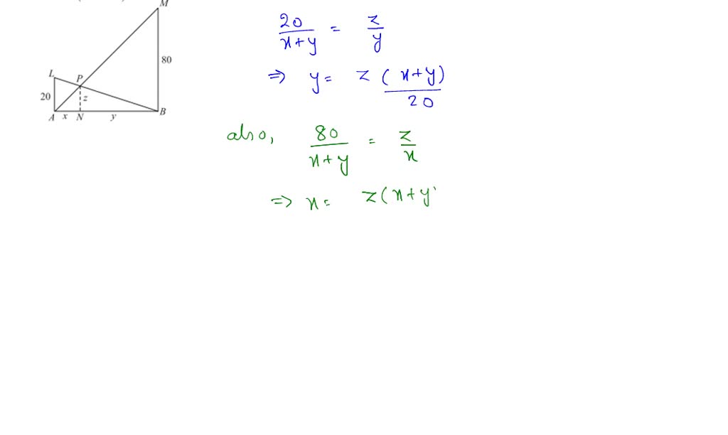 Solved:two Vertical Poles Of Heights, 20 M And 80 M Stand Apart On A 