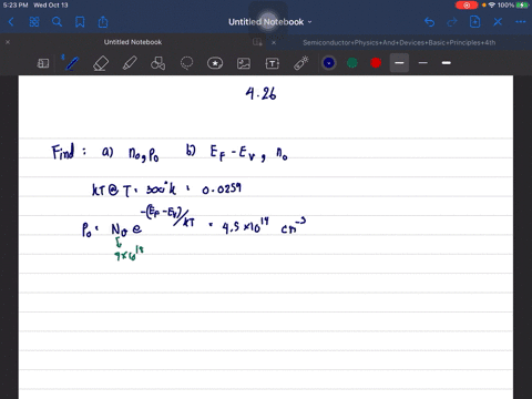 a-determine-the-values-of-n_0-and-p_0-in-gaas-at-t300-mathrmk-if-e_f-e_mathrmv025-mathrmev-b-assumin