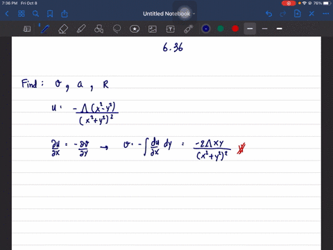 the-x-component-of-velocity-in-a-two-dimensional-incompressible-flow-field-is-given-by-u-lambdaleftx