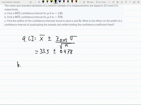 the-mean-and-standard-deviation-of-a-random-sample-of-n-measurements-are-equal-to-335-and-35-respect