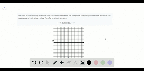 for-each-of-the-following-exercises-find-the-distance-between-the-two-points-simplify-your-answers-a