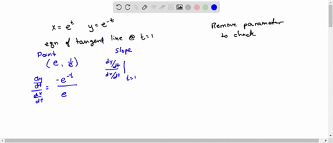a-find-the-equation-of-the-tangent-line-to-the-curve-xet-quad-ye-t-at-t1-without-eliminating-the-p-4