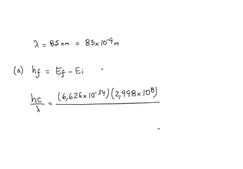a-sample-of-hydrogen-atoms-is-irradiated-with-light-with-wavelength-850-mathrmnm-and-electrons-are-o