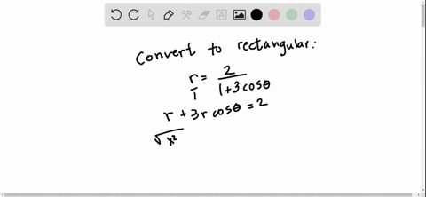find-a-rectangular-equation-that-has-the-same-graph-as-the-given-polar-equation-rfrac213-cos-theta