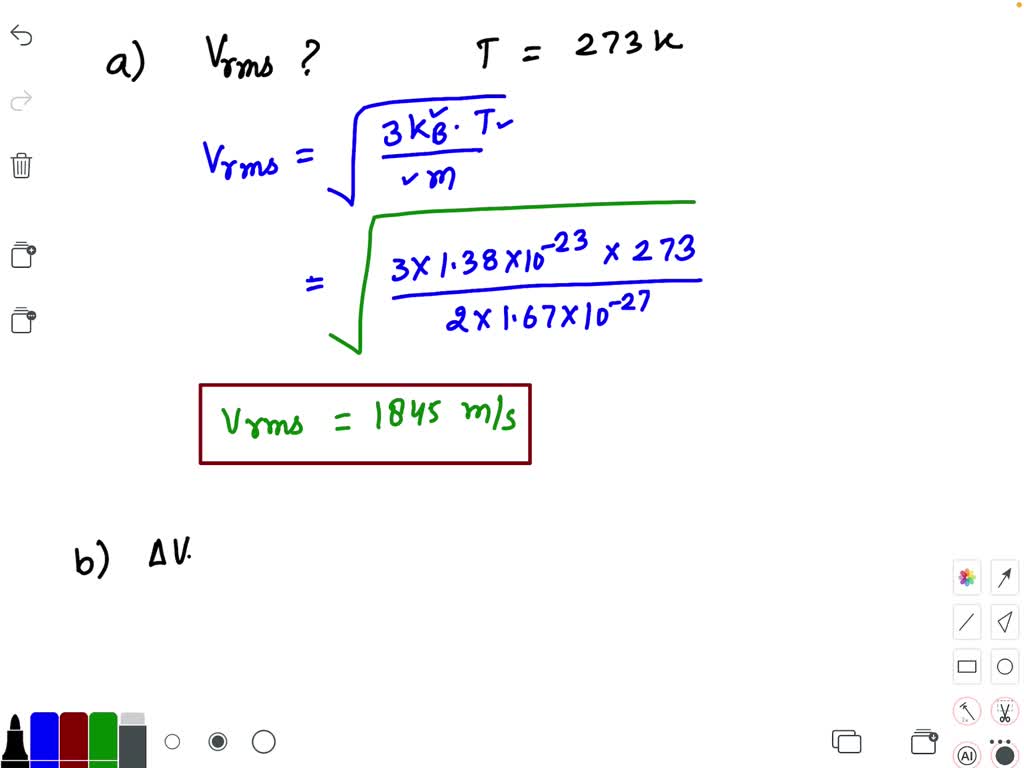 solved-a-find-the-rms-speed-in-hydrogen-h2-at-0-c-273-k-b-how